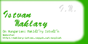 istvan maklary business card